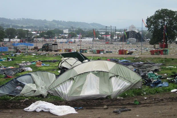 Abandoned tents