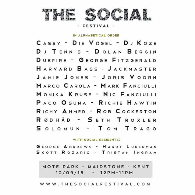 The Social 2015 line-up poster