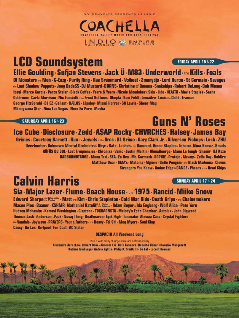 Coachella 2016 lineup poster