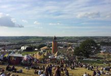 View of Glastonbury from the hill