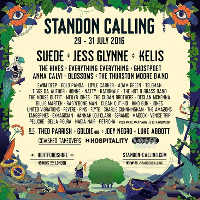 Line up poster for Standon Calling 2016