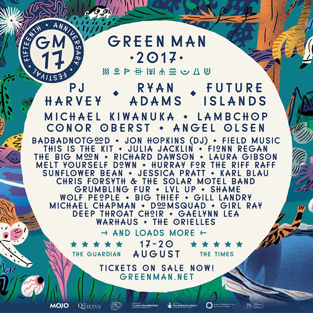Green Man Festival 2017 lineup poster
