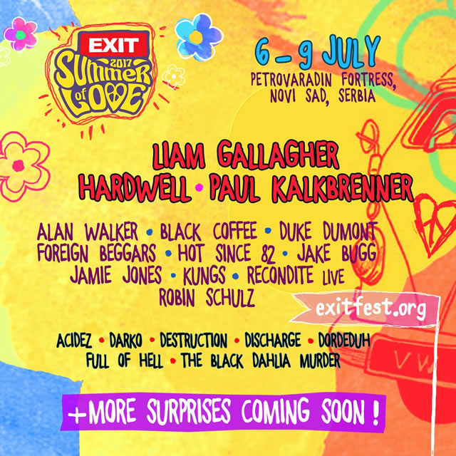 Exit Festival 2017 line up poster