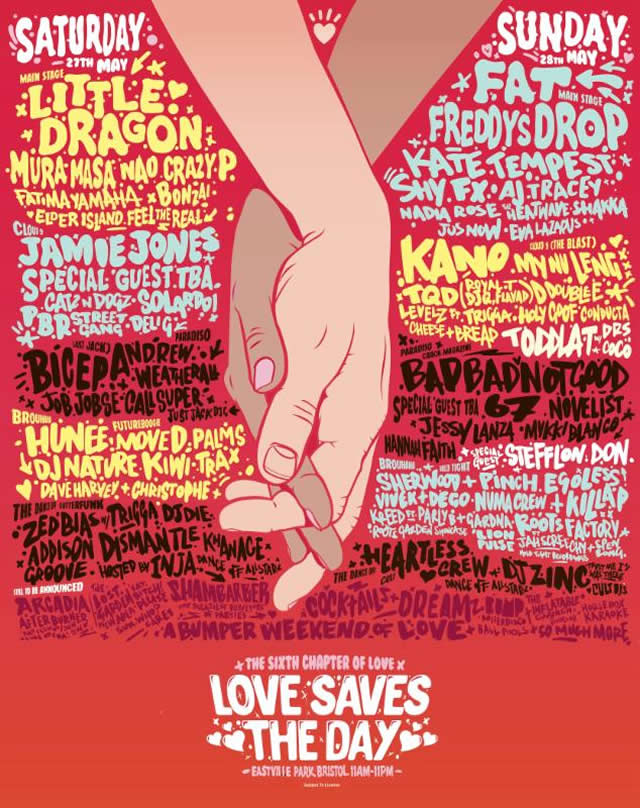 Love Saves The Day 2017 lineup poster