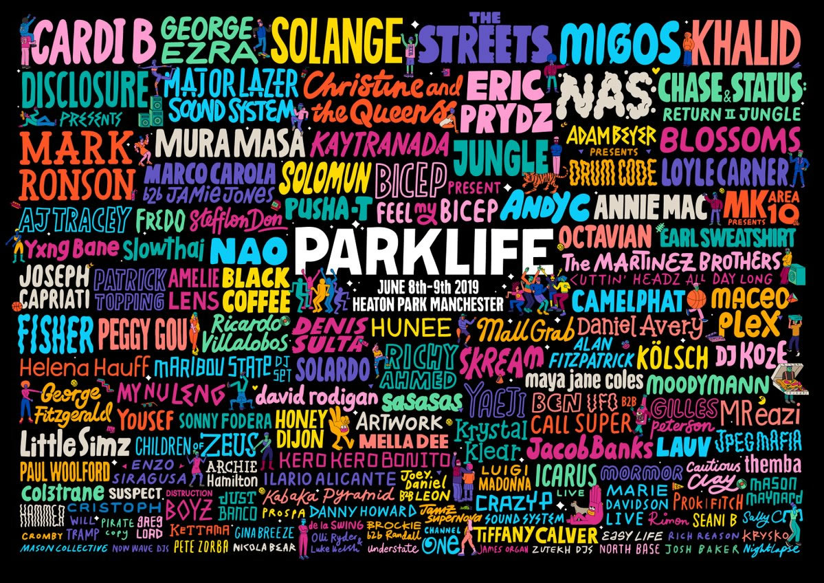 Parklife Festival lineup poster