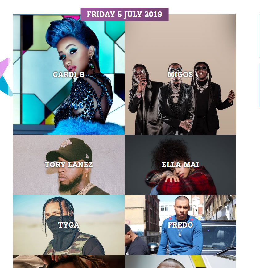 Wireless lineup poster