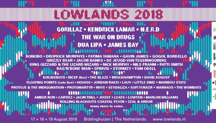 Lowlands 2018 line up