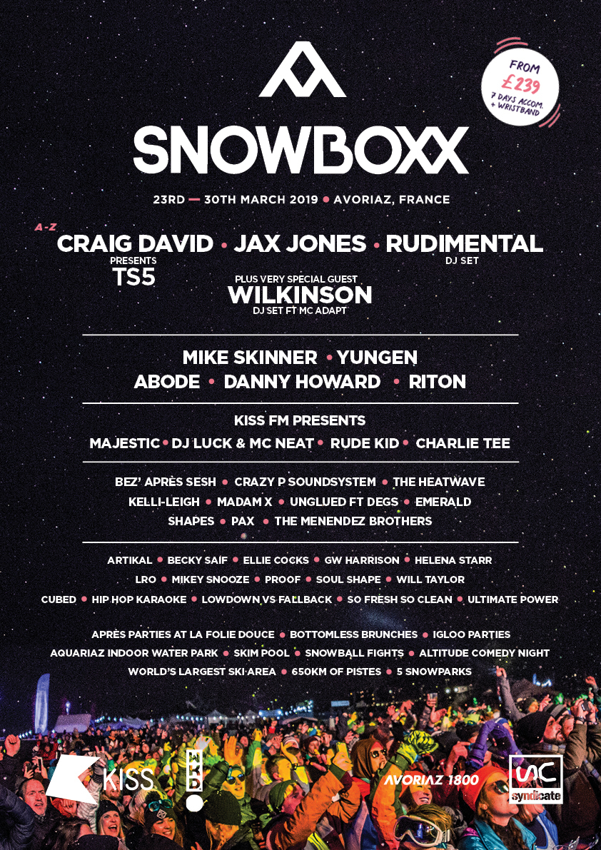 Snowboxx lineup poster